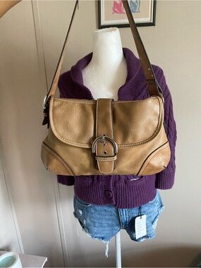 Cute brown Bellerose Y2K style shoulder bag
